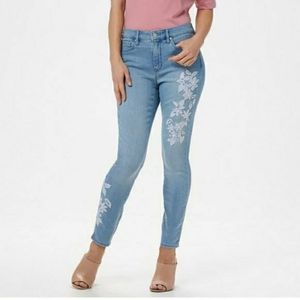 Martha Stewart Embroidery Skinny Jeans